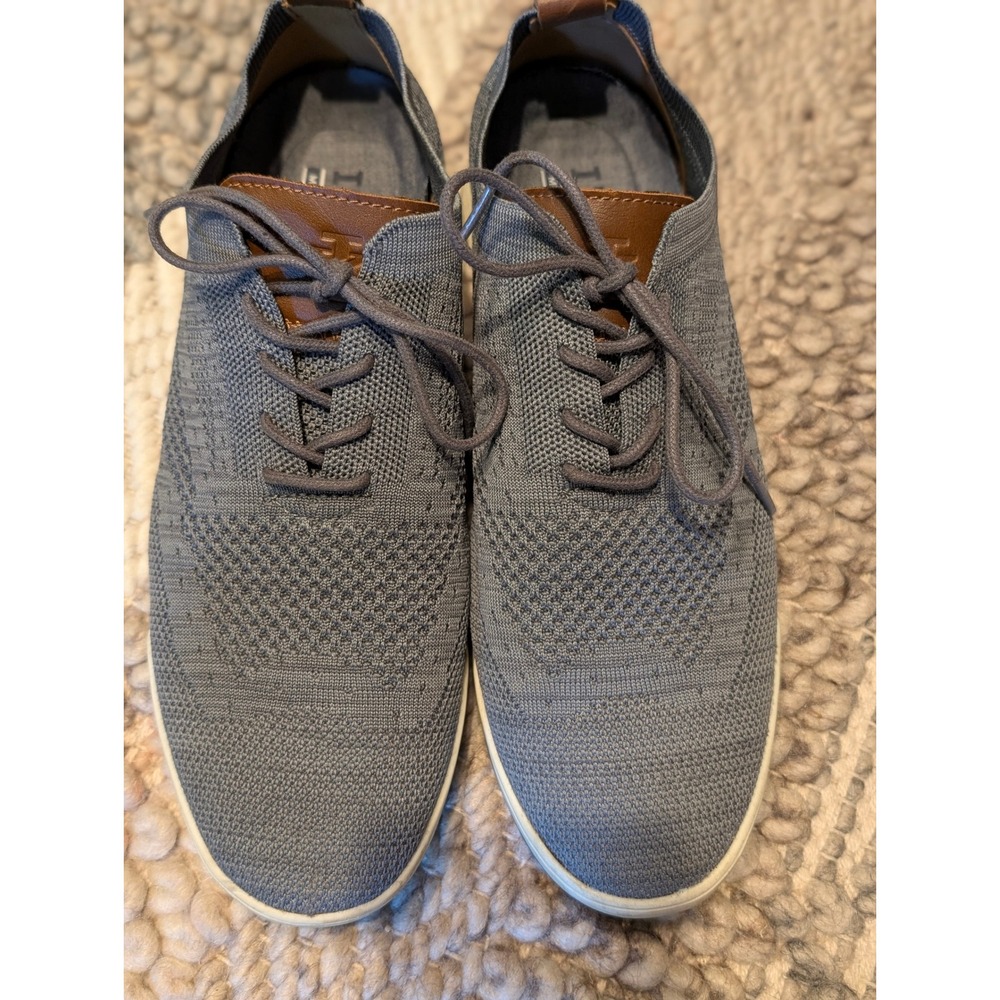 IZOD Breeze Mens Gray Knit Memory Foam Sneakers 10M